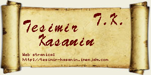 Tešimir Kašanin vizit kartica